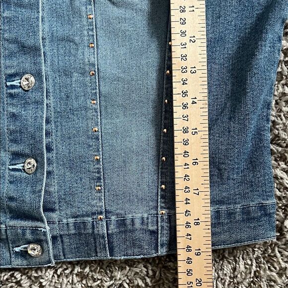 Like New! Christine Alexander Swarovski Embellished Horse Denim Jacket in Size S - Picture 12 of 16
